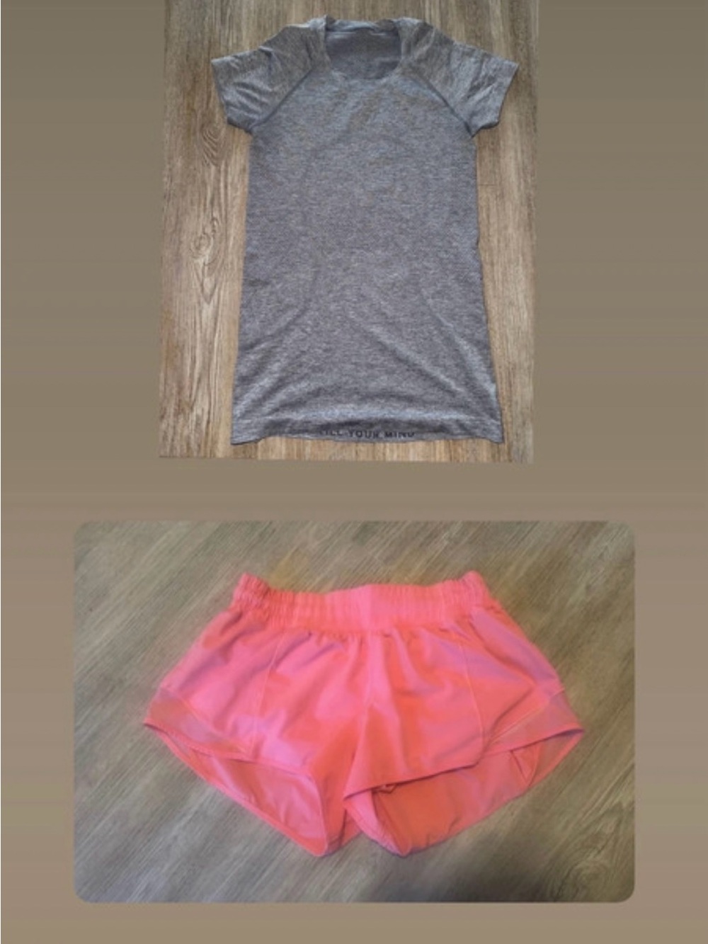 lululemon athletica Coral- Athletic Shorts + Lululemon top